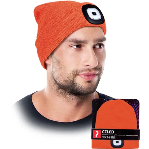 Czapka Zimowa LED Z Wymienną Latarką REIS CZLED_P