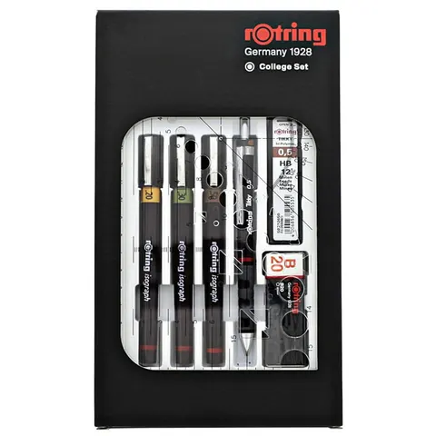 Isograph College Rotring 0.2, 0.3, 0.5 - Zestaw rapidografów