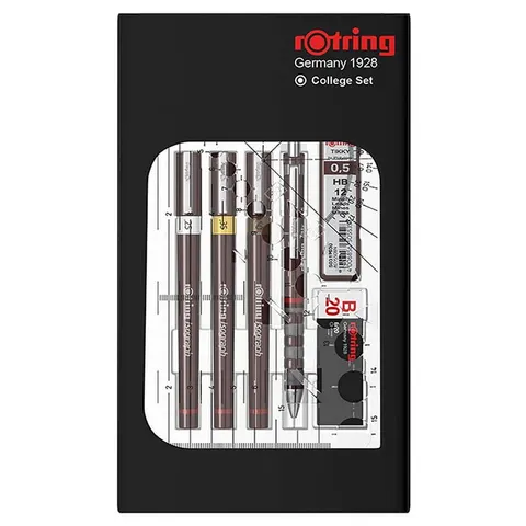 Isograph College Rotring 0.25, 0.35, 0.5 - Zestaw rapidografów