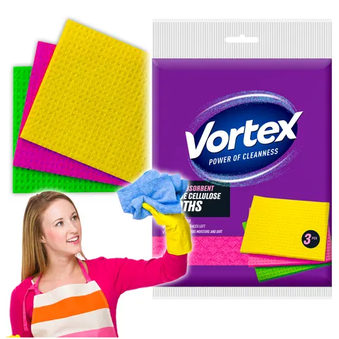 VORTEX Ściereczki gąbczaste 3 szt.