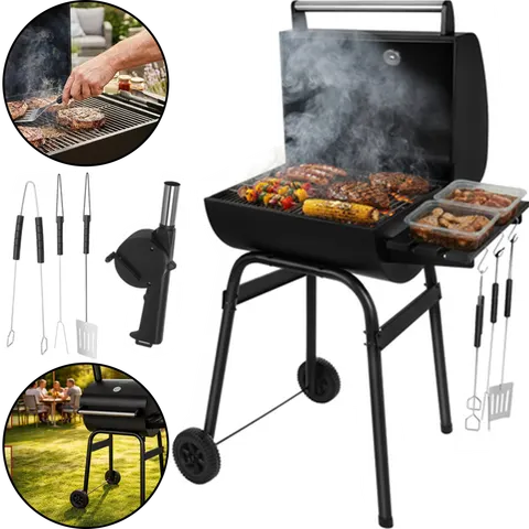 Grill Ogrodowy Z Pokrywą 82x51x117cm Kaminer
