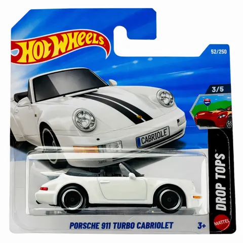 Hot Wheels 1:64 PORSCHE 911 TURBO CABRIOLET - JJJ22