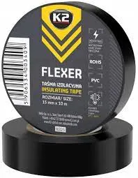 K2 FLEXER TAŚMA IZOLACYJNA Czarna Do Kabli I Przewodów 15mm X 10m B325