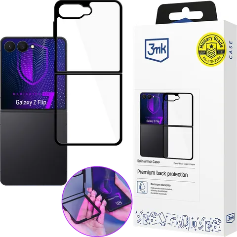 Etui Pancerne Samsung Galaxy Z Flip 7 - 3mk Satin Armor Case+ Flip