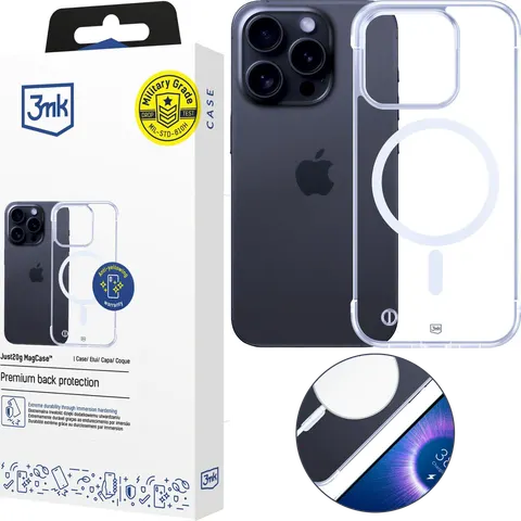 Etui Ultralekkie Apple iPhone 15 Pro - 3mk Just20g MagCase