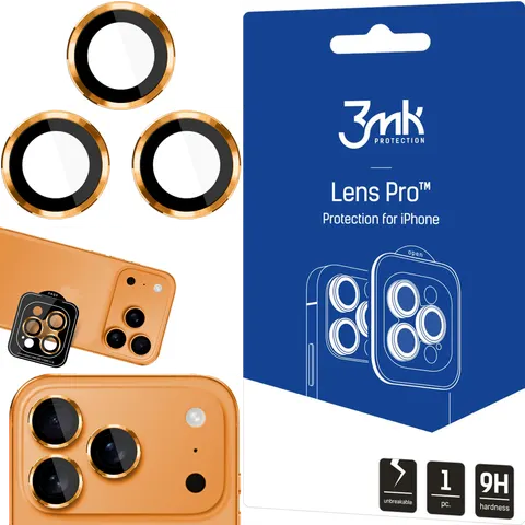Ochrona Aparatu Apple iPhone 17 Pro /17 Pro Max- 3mk Lens Protection Pro Orange