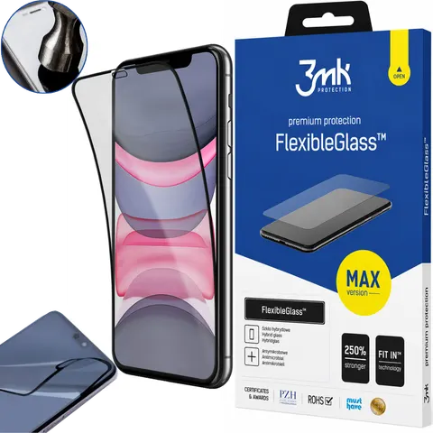 Szkło Hybrydowe Apple iPhone 11 - 3mk FlexibleGlass Max Black
