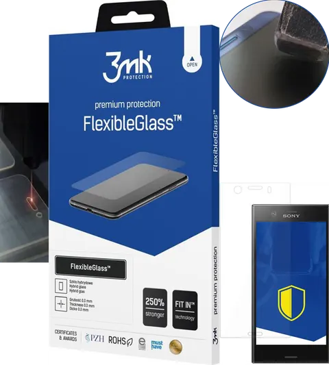 Szkło Hybrydowe Sony Xperia XZ1 Compact - 3mk FlexibleGlass