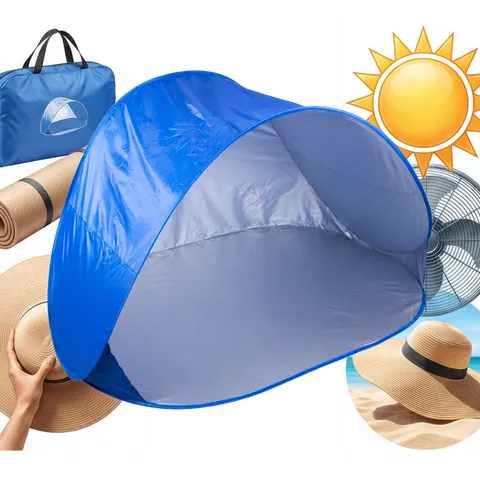 Namiot Plażowy Samorozkładający UV Niebieski 150x100x80cm 14516