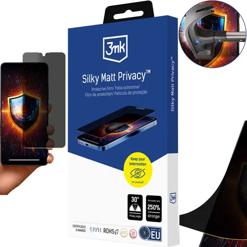 Prywatyzująca Folia Ochronna Poco X6 5G - 3mk Silky Matt Privacy