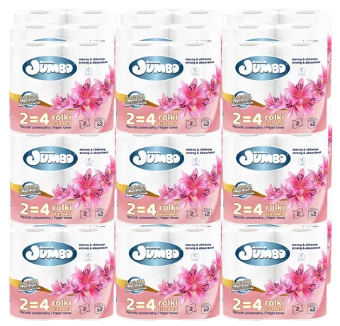Ręcznik Papierowy 2R SŁONIK JUMBO MEGA DŁUUUGI BIAŁY 2W - 60 Rolek