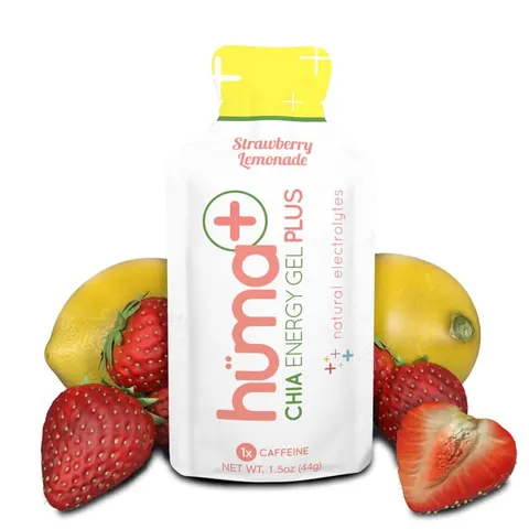 Huma plus, żel energetyczny truskawkowa lemoniada (z kofeiną)