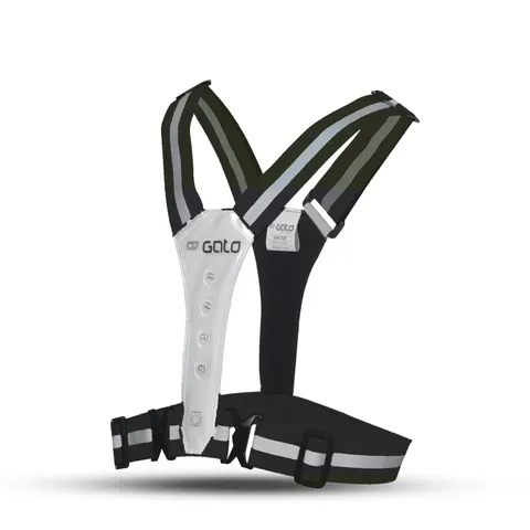 Szelki odblaskowe LED GATO Safer Sport USB czarne