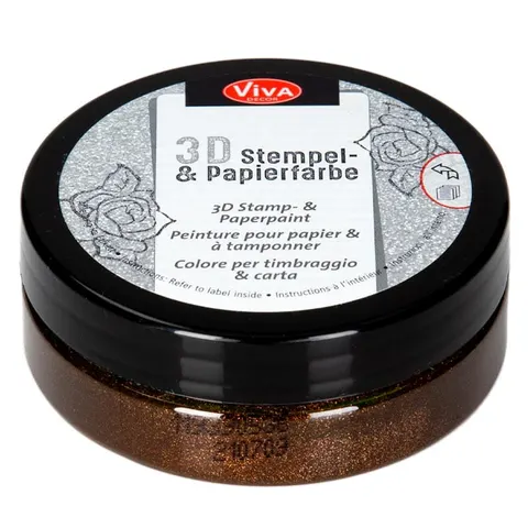 Tusz do stempli 3D Viva - 905 Walnut Brown Metallic