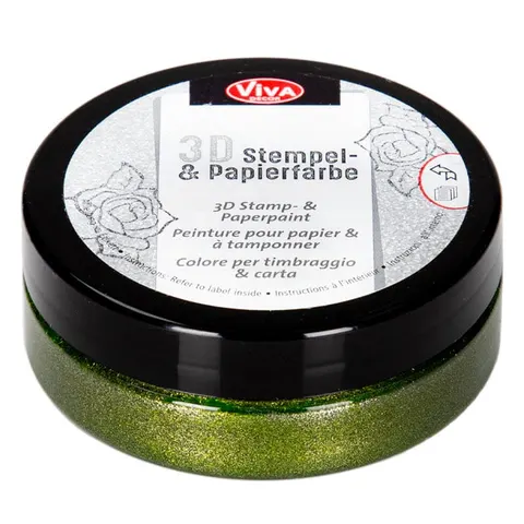 Tusz do stempli 3D Viva - 906 Moss Green Metallic