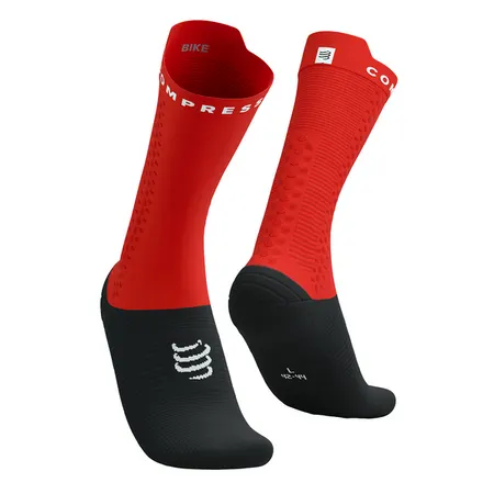 Compressport skarpetki kolarskie V4.0 czerwono-czarne