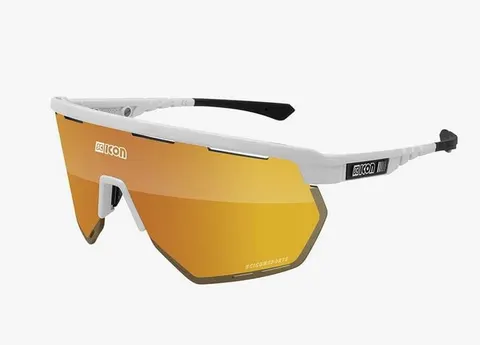 SCICON okulary kolarskie AEROWING white gloss SCNPP multimirror bronze