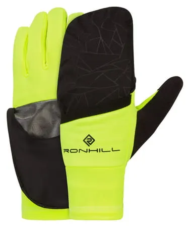 Rękawiczki Ronhill Wind Block Flip - czarno/neonowe