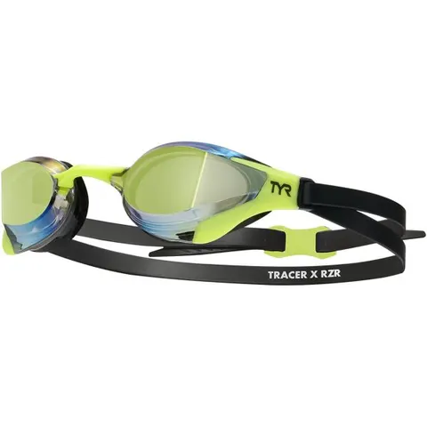 Okulary pływackie TYR Tracer X Rzr mirrored żółte