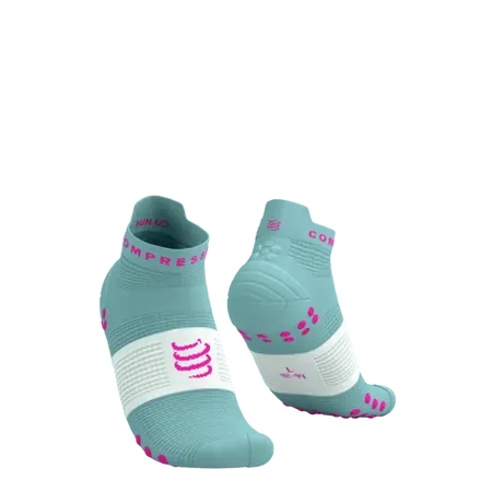 Compressport skarpetki ProRacing V4.0 stópki miętowo-różowe