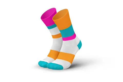 Incylence Skarpetki biegowe Running bands cyan orange