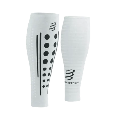 COMPRESSPORT Opaski kompresyjne na łydki R2 2.0 AERO biały/czarny