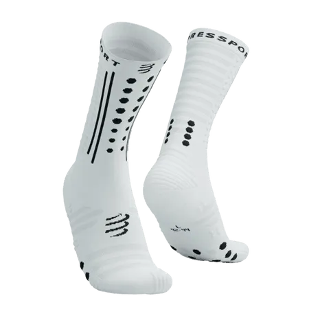Compressport skarpetki kolarskie Aero Socks 2.0 biały/czarny