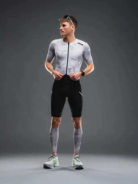Fusion strój triathlonowy TEMPO! Two Suit White/Grey