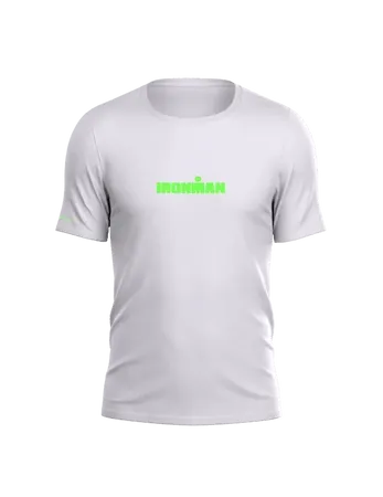Compressport koszulka biegowa Training SS IM26 white/neon green