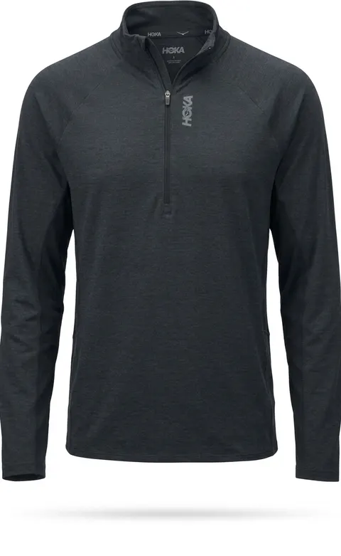 HOKA bluza biegowa SkyForm Half Zip, black HTR