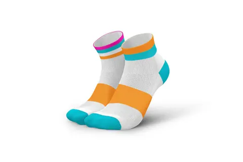 Incylence Skarpetki biegowe krótkie Running bands cyan orange