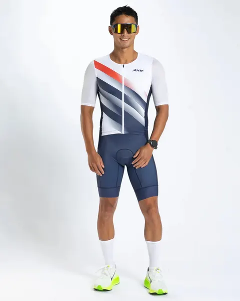 Strój triathlonowy męski ZOOT Aero Full Zip Racesuit Rouler