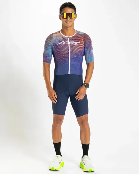 Strój triathlonowy męski ZOOT Aero Full Zip Racesuit Hayes