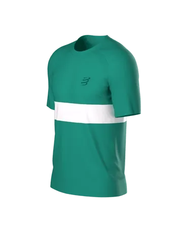 COMPRESSPORT Koszulka biegowa PERFORMANCE SS T-SHIRT Shady Glade/White