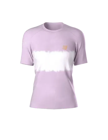 Compressport koszulka biegowe Performance SS T-Shirt, orchid/apricot