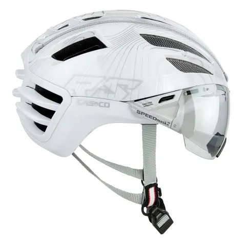 Kask rowerowy Casco SpeedAiro RS biały z fotochromem