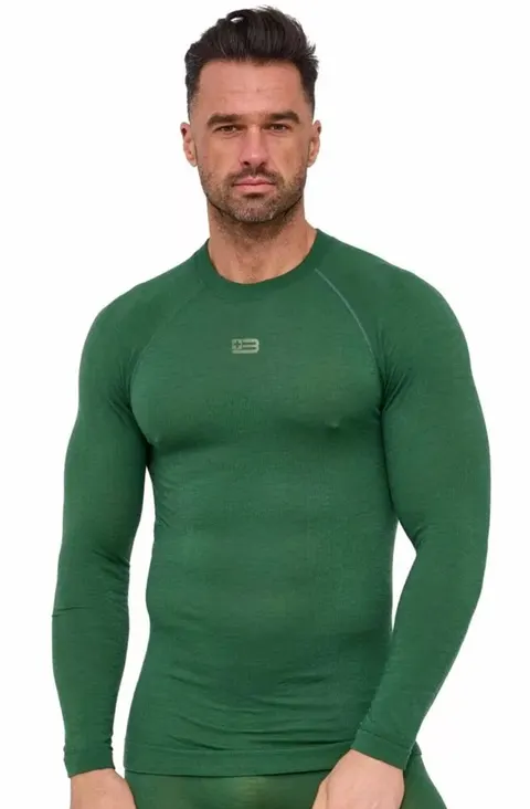 Bluza termoaktywna męska Brubeck Active Merino LS1733W zielony