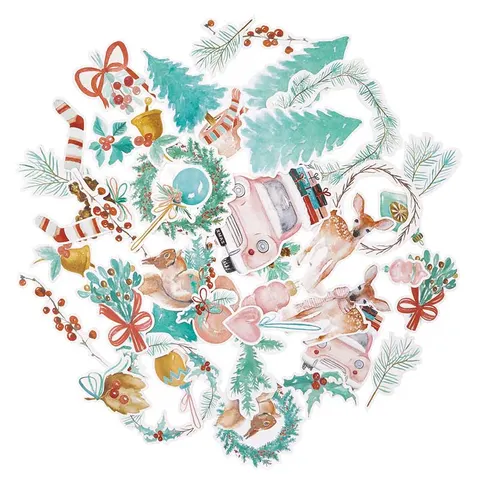 Kształty papierowe do scrapbookingu dpCraft Jolly Christmas