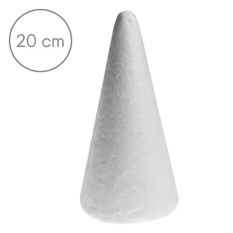 Stożki styropianowe choinki dpCraft - 20 cm 6 szt.