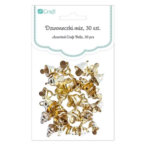 Dzwoneczki Metalowe Mix Złote, 30 Szt. Dpcraft