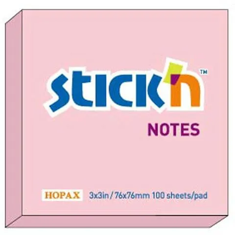 Hopax Notes Samoprzylepny 76x76 Mm Neon różowy pastelowy