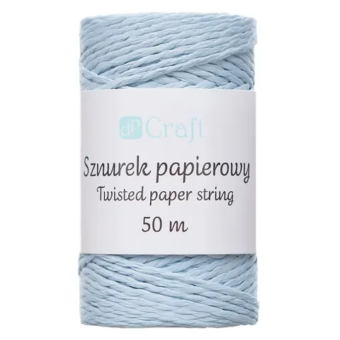 Sznurek papierowy skręcany dpCraft 50 m - niebieski