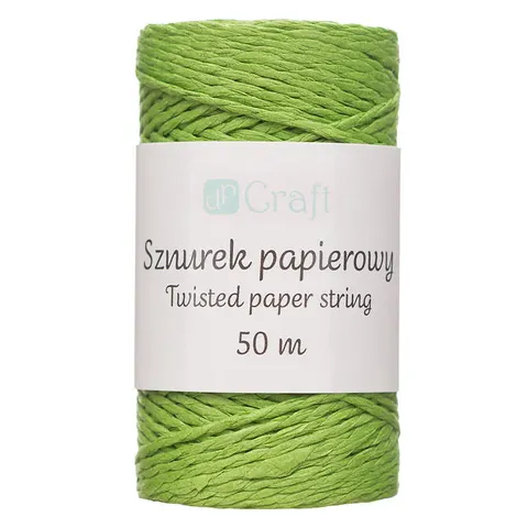 Sznurek papierowy skręcany dpCraft 50 m - zielony