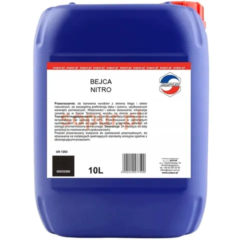 SOPUR Bejca nitro do drewna szybkoschnąca czerń 29-10 10L