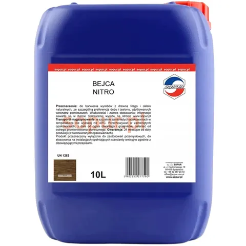 SOPUR Bejca nitro do drewna szybkoschnąca brąz 22-42 10L