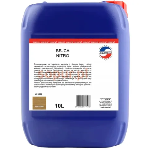 SOPUR Bejca nitro do drewna szybkoschnąca brunatny 22-011 10L