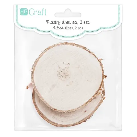 Plastry drewna dpCraft 2 szt. 6-8 cm