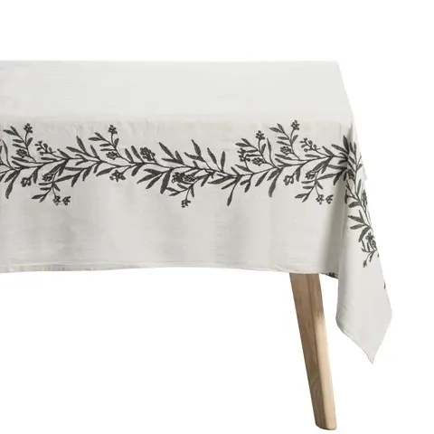 Obrus Fiola 220x140 cm. white/green Lene Bjerre
