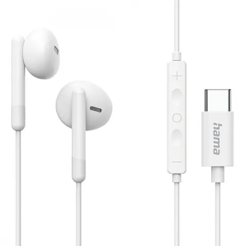 Hama Słuchawki douszne classy usb-c białe