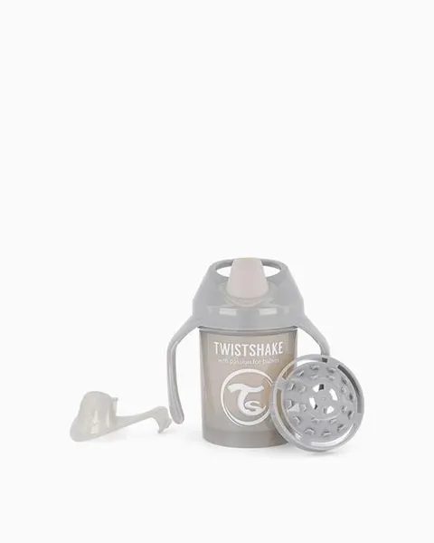Twistshake Kubek Niekapek 230ml 4m+ Pastelowa Szara